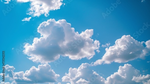 Fototapeta Naklejka Na Ścianę i Meble -  Fluffy white clouds on blue sky
