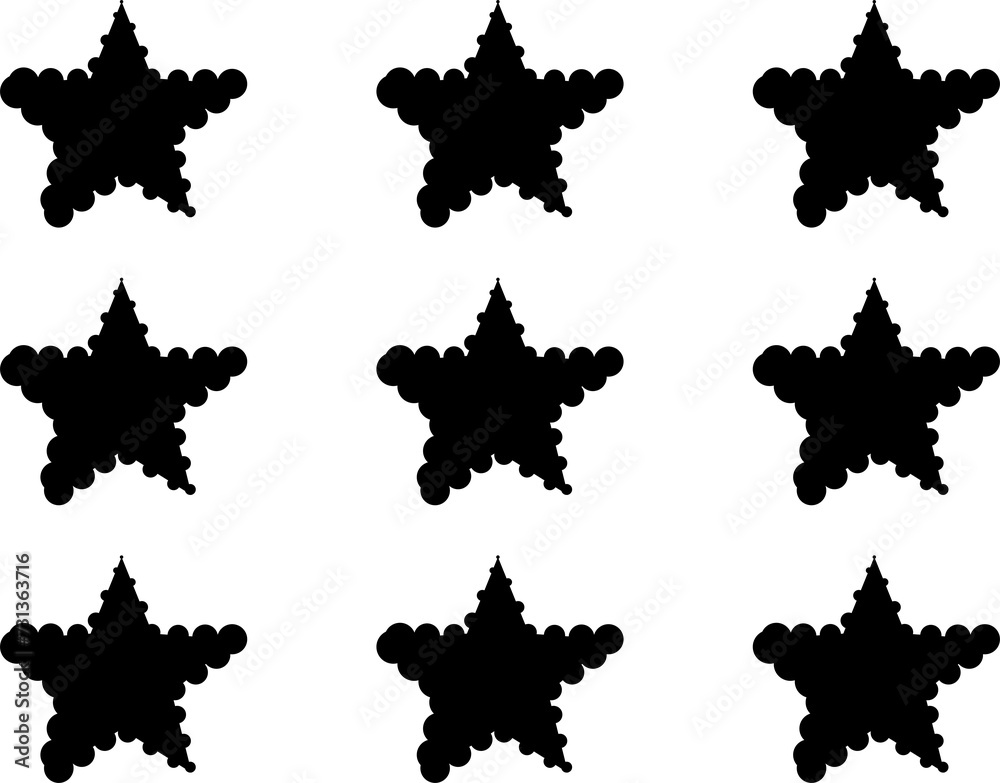 Star dots icon set. Geometric for decorative