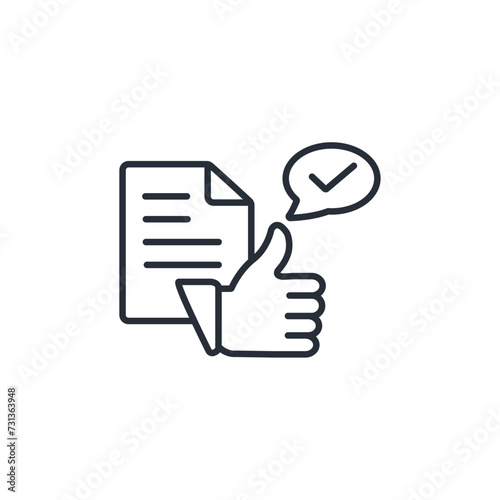 accept icon. vector.Editable stroke.linear style sign for use web design,logo.Symbol illustration.