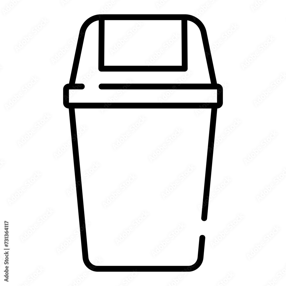 Trash can black line icon Trash can black line icon