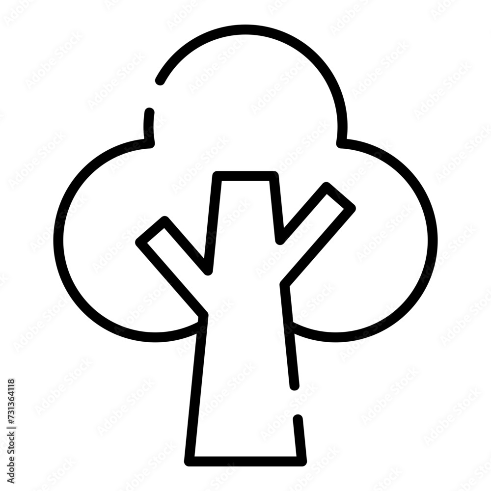 Tree black line icon Tree black line icon