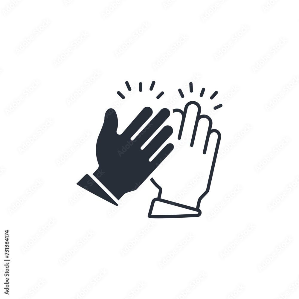 Applause icon. vector.Editable stroke.linear style sign for use web design,logo.Symbol illustration. Applause icon. vector.Editable stroke.linear style sign for use web design,logo.Symbol illustration.