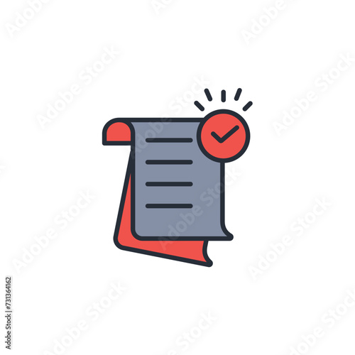Approval icon. vector.Editable stroke.linear style sign for use web design,logo.Symbol illustration.