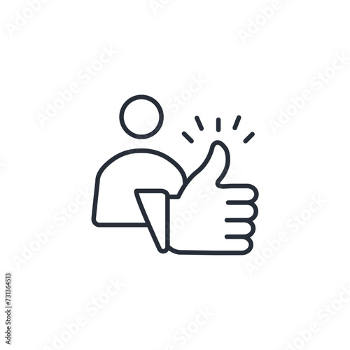 endorsement icon. vector.Editable stroke.linear style sign for use web design,logo.Symbol illustration.