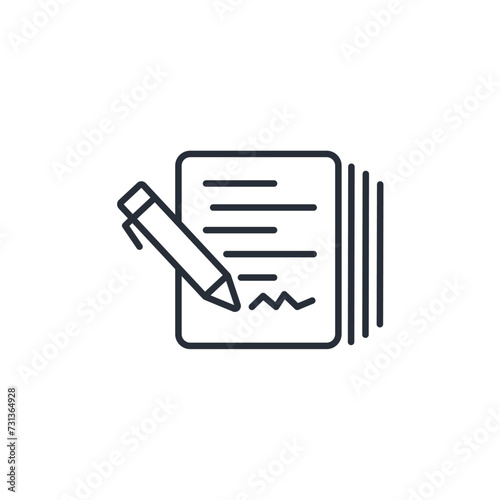 signature icon. vector.Editable stroke.linear style sign for use web design,logo.Symbol illustration.