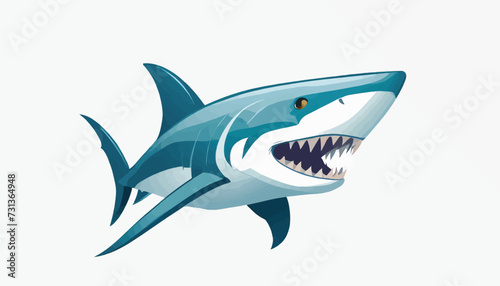 shark logo on a white background.