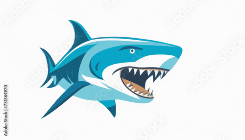 shark logo on a white background.