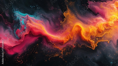 Vibrant Abstract Fluid Art Background