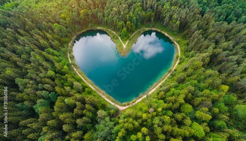 heart shaped lake