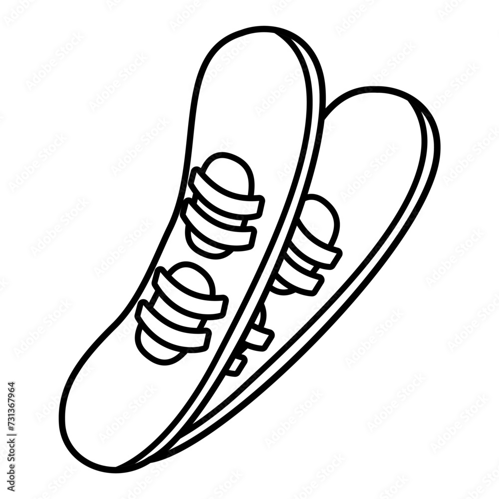 Snowboards vector in black and white Snowboards vector in black and white