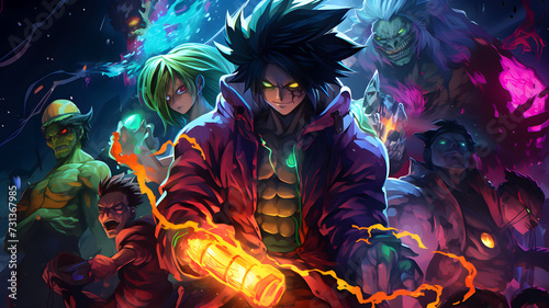 Anime cartoon superhero gaming cover photo