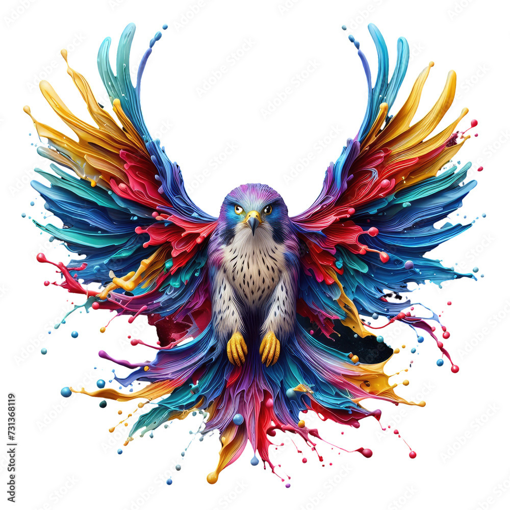 Obraz premium Isolated Flight: Bird on a Clear PNG Palette - Generative AI