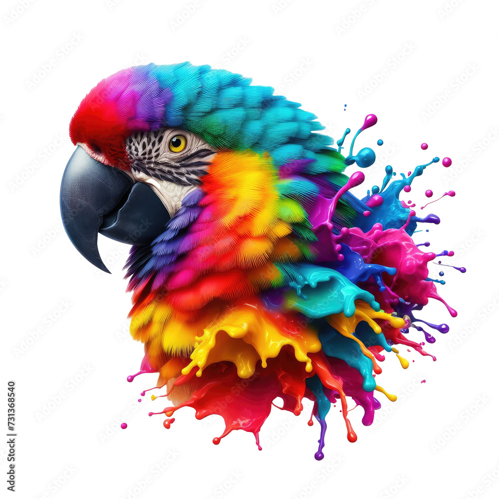 Obraz premium Isolated Flight: Bird on a Clear PNG Palette - Generative AI