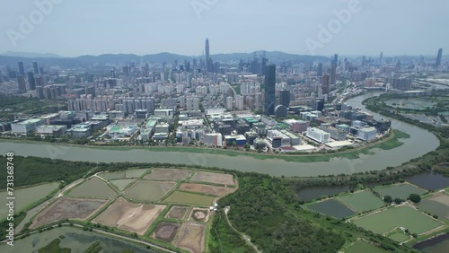 Shenzhen  Greater Bay Area Futian Luohu CBD District included Ping An Finance Center,Fumin,Civic Center,Lianhua North,Gangxia,Yitian,Shixia,Shangsha,Shawei, ,a province of Guangdong economic zone  photo