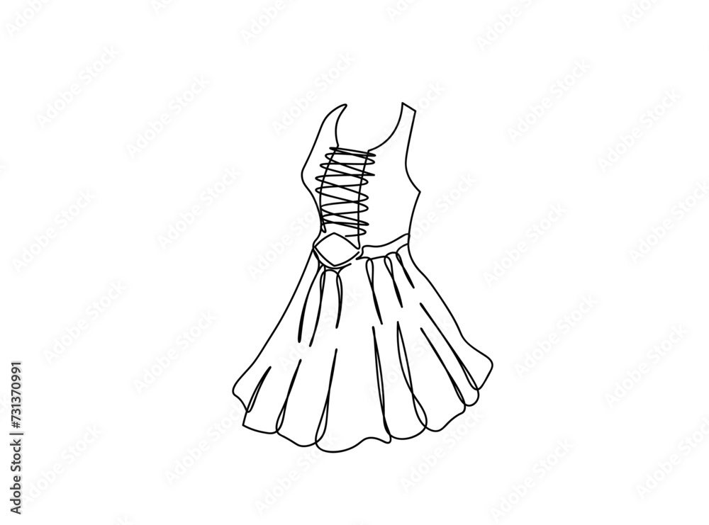Girl, woman Clothings Line Art Drawing Girl, woman Clothings Line Art Drawing