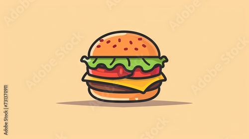 Hamburger cartoon icon