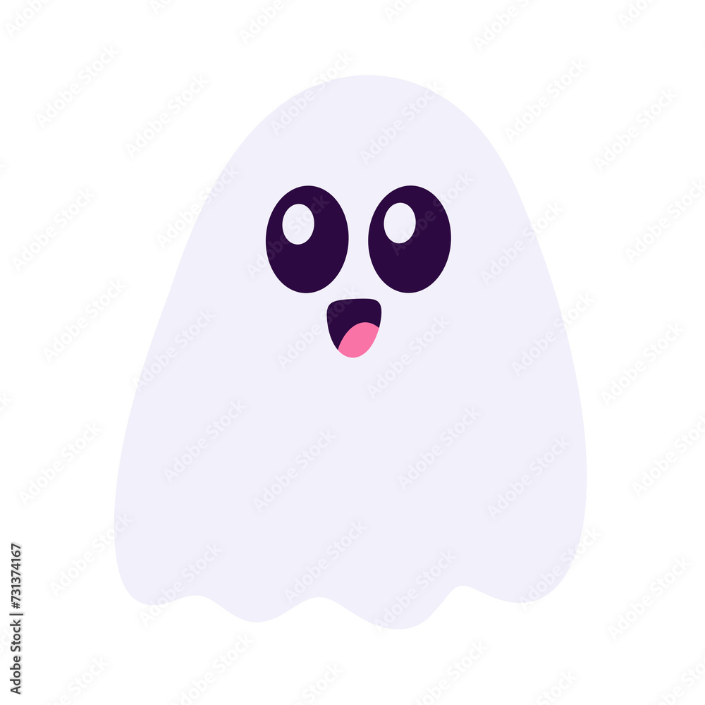 Cute ghost cartoon icon. Cute ghost cartoon icon.