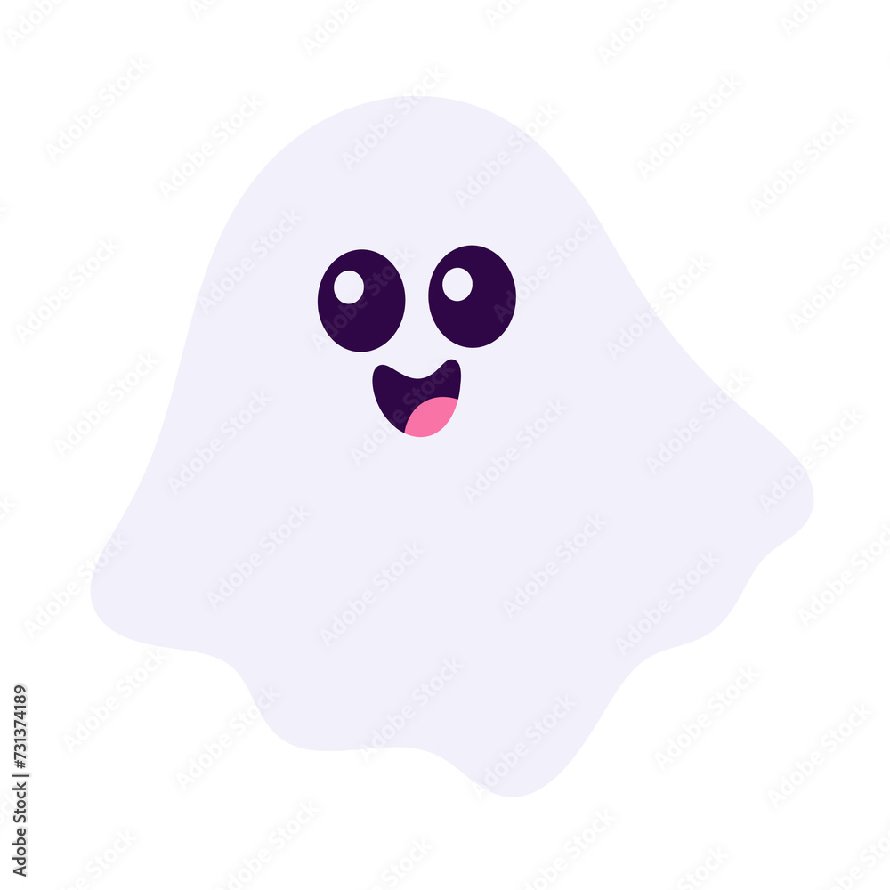 Cute ghost cartoon icon. Cute ghost cartoon icon.
