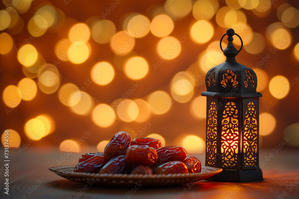 Ramadan Lantern and plate of Figs
