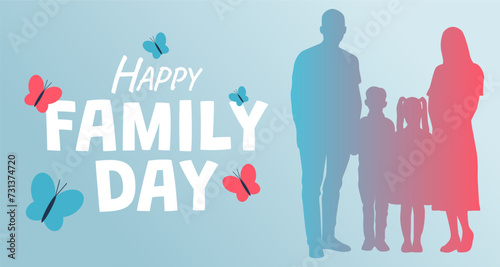 Festive banner for Happy Family Day