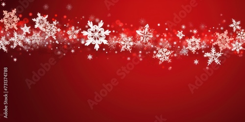 Ruby christmas card with white snowflakes vector illustration 