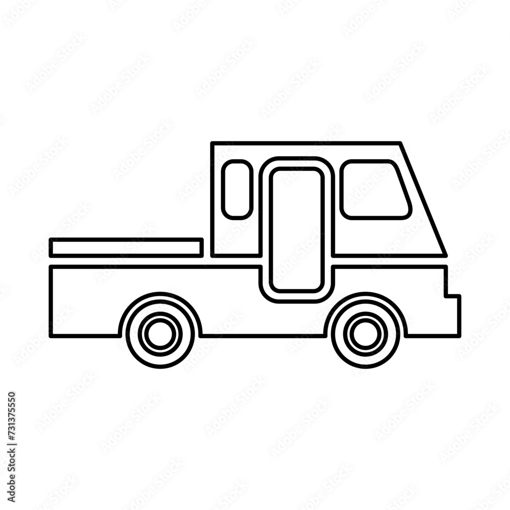 Black Car Truck Bus Icon Vector Lines art Black Car Truck Bus Icon Vector Lines art