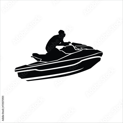 jetski logo vector