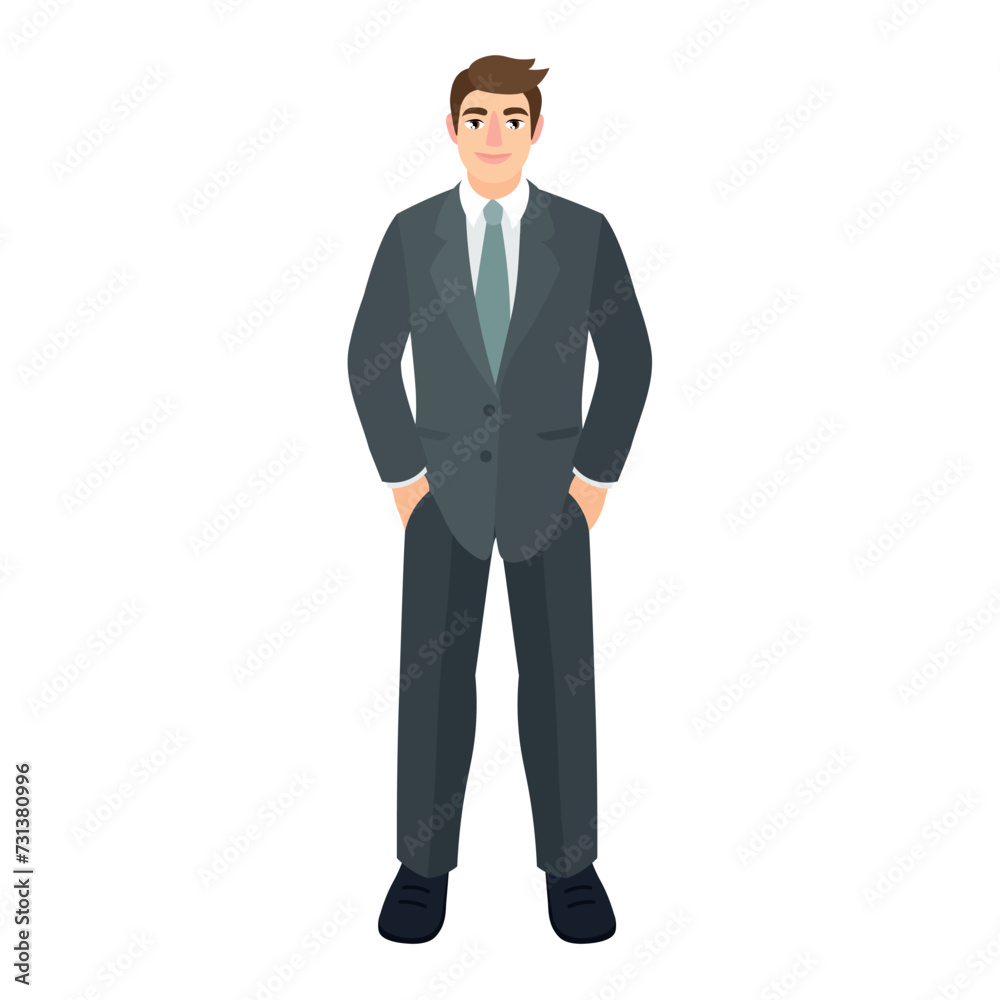 Confident businessman on white background Confident businessman on white background