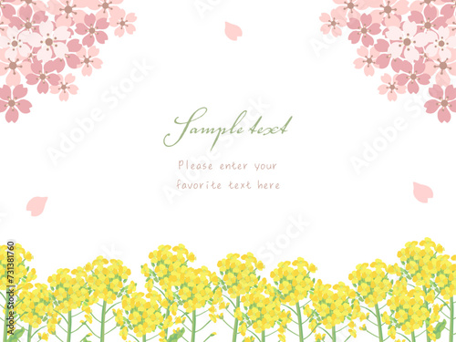 桜と菜の花のフレーム