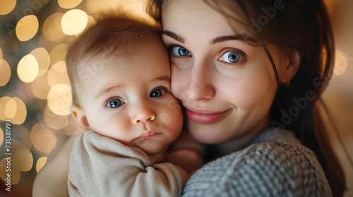 Woman Holding Baby in Her Arms