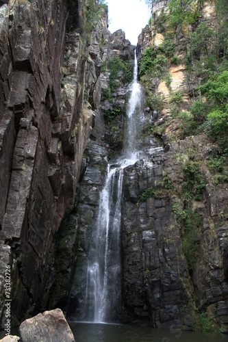 A waterfall located in the Serra do Cipó in Minas Gerais, Brazil