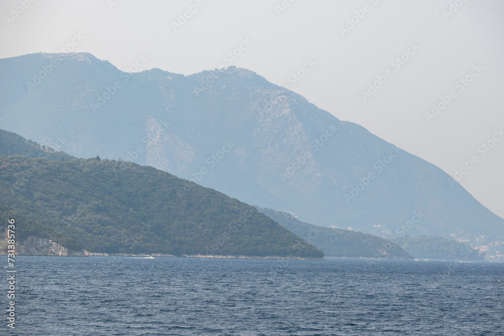 Panoramic view of coastline of Lefkada, Greece Panoramic view of coastline of Lefkada, Greece