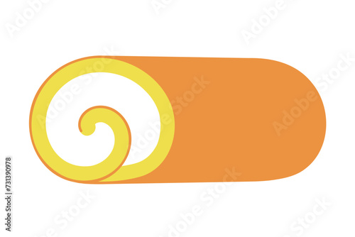 シンプルなロールケーキのベクターイラスト