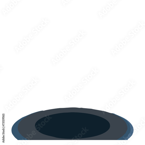 Isolated empty round podium on a white background. Vector illustration design. Simple dark colored stadium illustration in flat style. Arena design elements