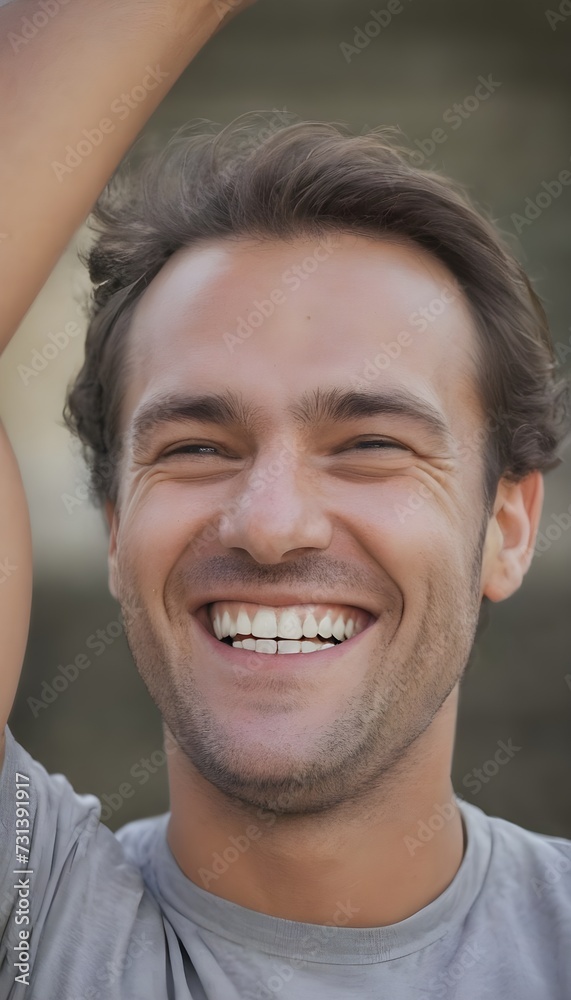 Happy laughing man Happy laughing man
