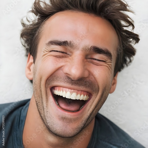Happy laughing man