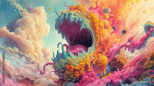 Art - Colorful Cloud Monster