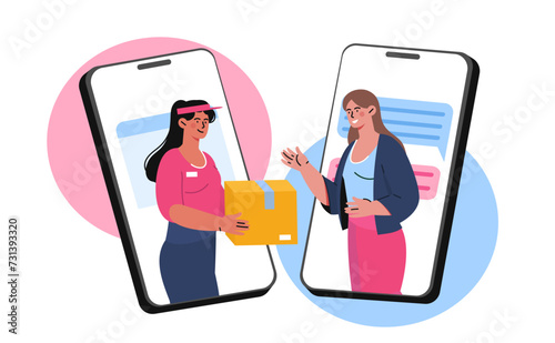 Online parcel delivery vector