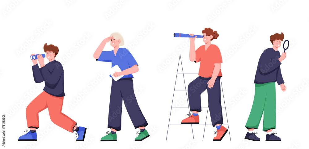 Fototapeta premium People search vector set