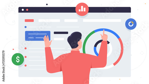 Person create website vector concept