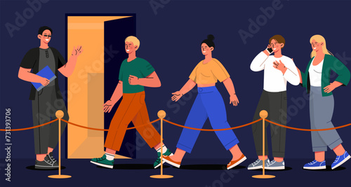 Private party in nightclub vector concept