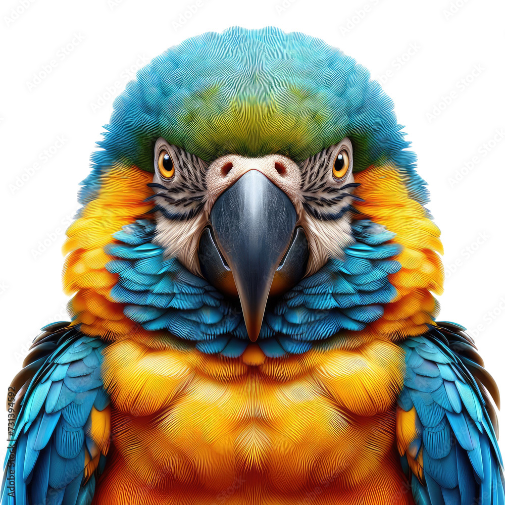 Fototapeta premium Avian Solitude: Isolated Bird on a Clear PNG Canvas - Generative AI