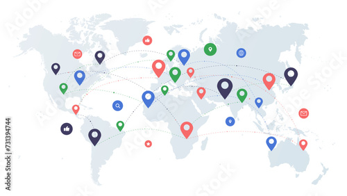World logistic delivery vector concept