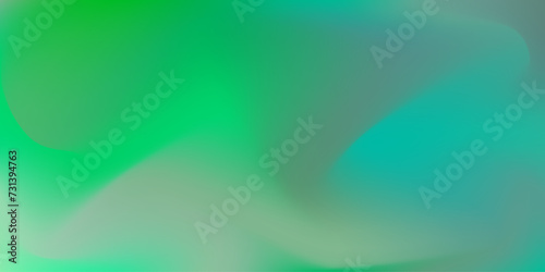 Bright vector nature deep green colors blurred gradient background. Abstract smooth watercolor green and aquamarine landscape for web design, technology business concept #731394763