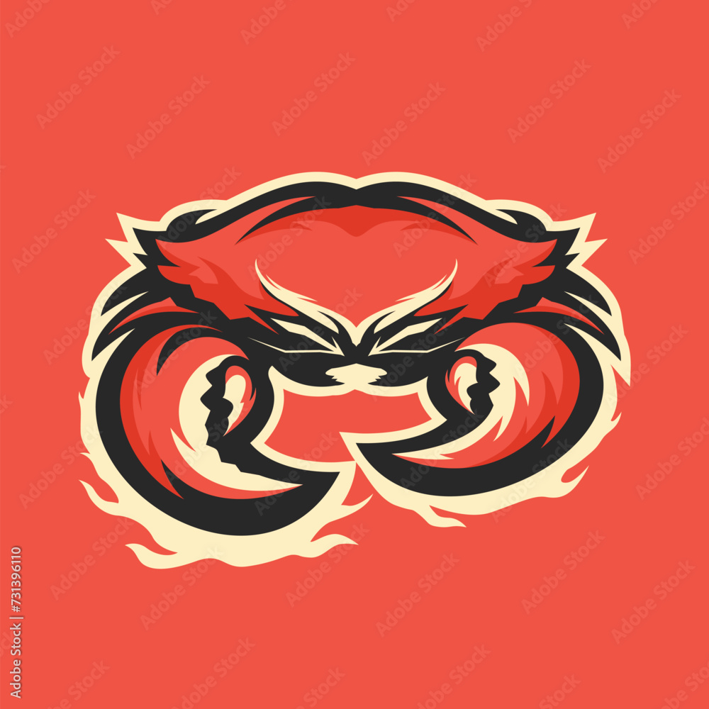 Crab mscot logo sport animal illustration Crab mscot logo sport animal illustration