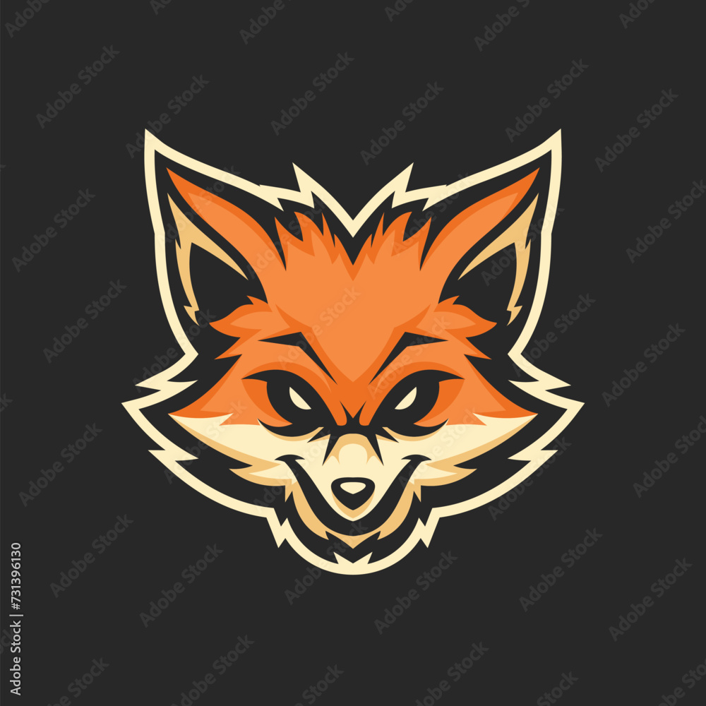 Fox head mascot logo character sport illustration