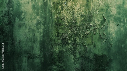 Zoomed-in view of a mold-infested wall, detailing the green and black spots characteristic of moisture