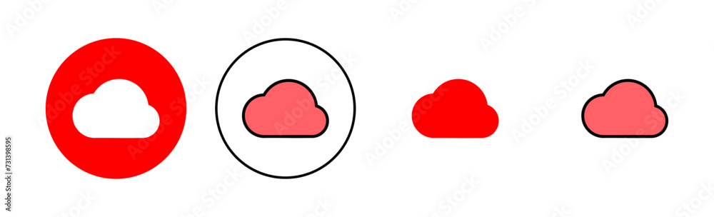 Cloud icon set illustration. cloud sign and symbol Cloud icon set illustration. cloud sign and symbol