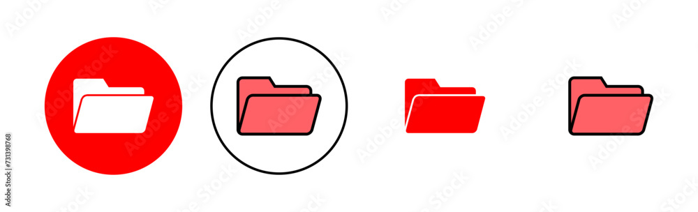 Folder icon set illustration. folder sign and symbol Folder icon set illustration. folder sign and symbol