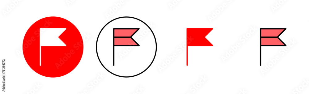 Flag icon set illustration. Gps location pin map. Location marker symbol. Flag icon set illustration. Gps location pin map. Location marker symbol.